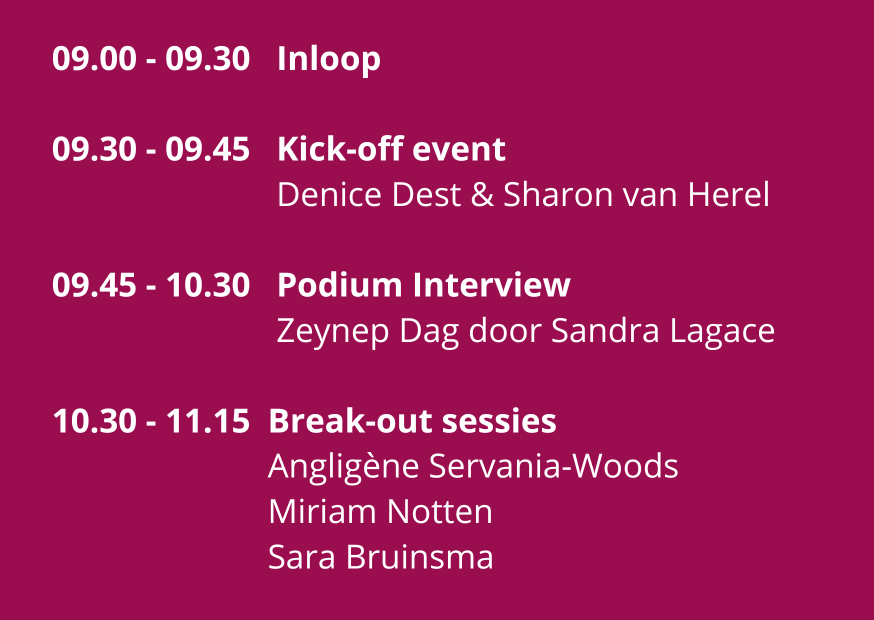 Programma deel 1 v2 1e deel ochtend programma Empower Women Event editie 2022 www.empowerwomen.nl